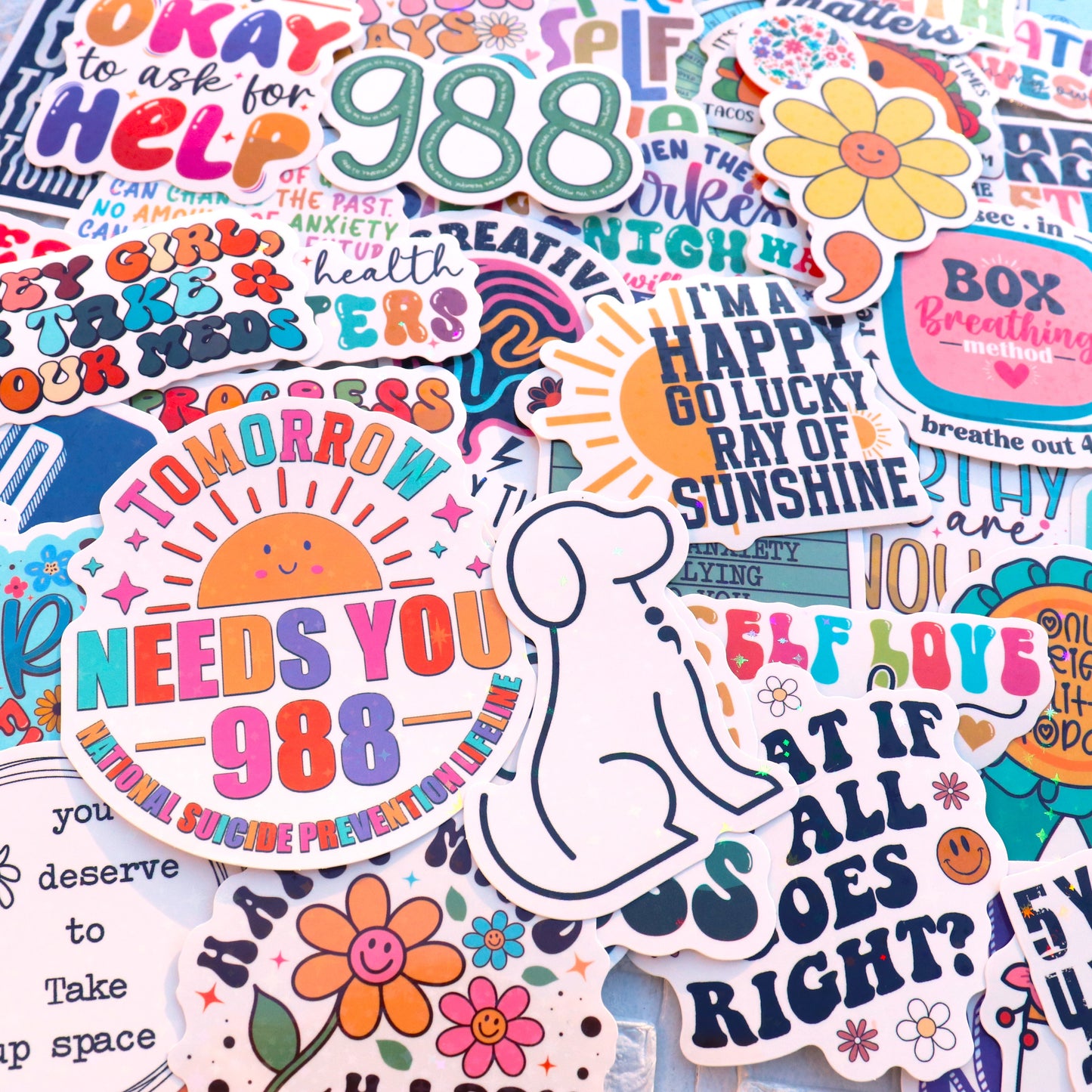 150 PCS Mental Health Matters Stickers Pack for Journals, Laptops, Water Bottles, Therapist Office Decor, Counselor Office Must Haves, Positive Quote Decals for Mental Health Awareness