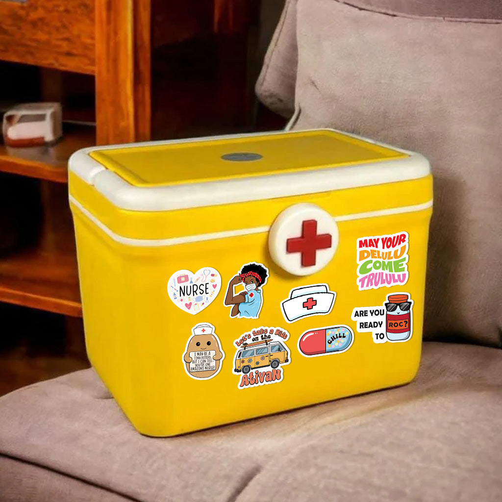 120Pcs Funny Nurse Stickers – Hilarious Medical Decals for Laptop