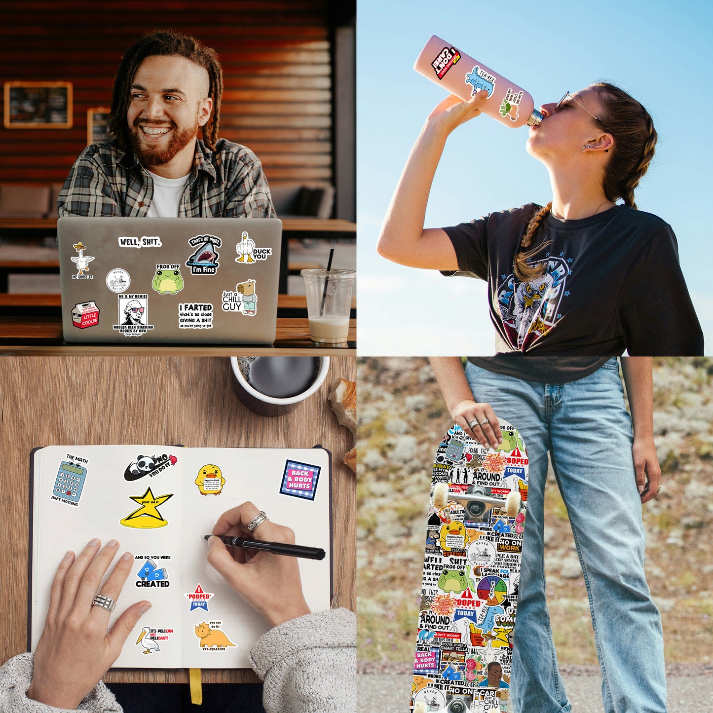 NEW 100pcs Sarcastic Stickers For Adults, Funny Sarcastic Pack for laptop water bottles , vinyl waterproof