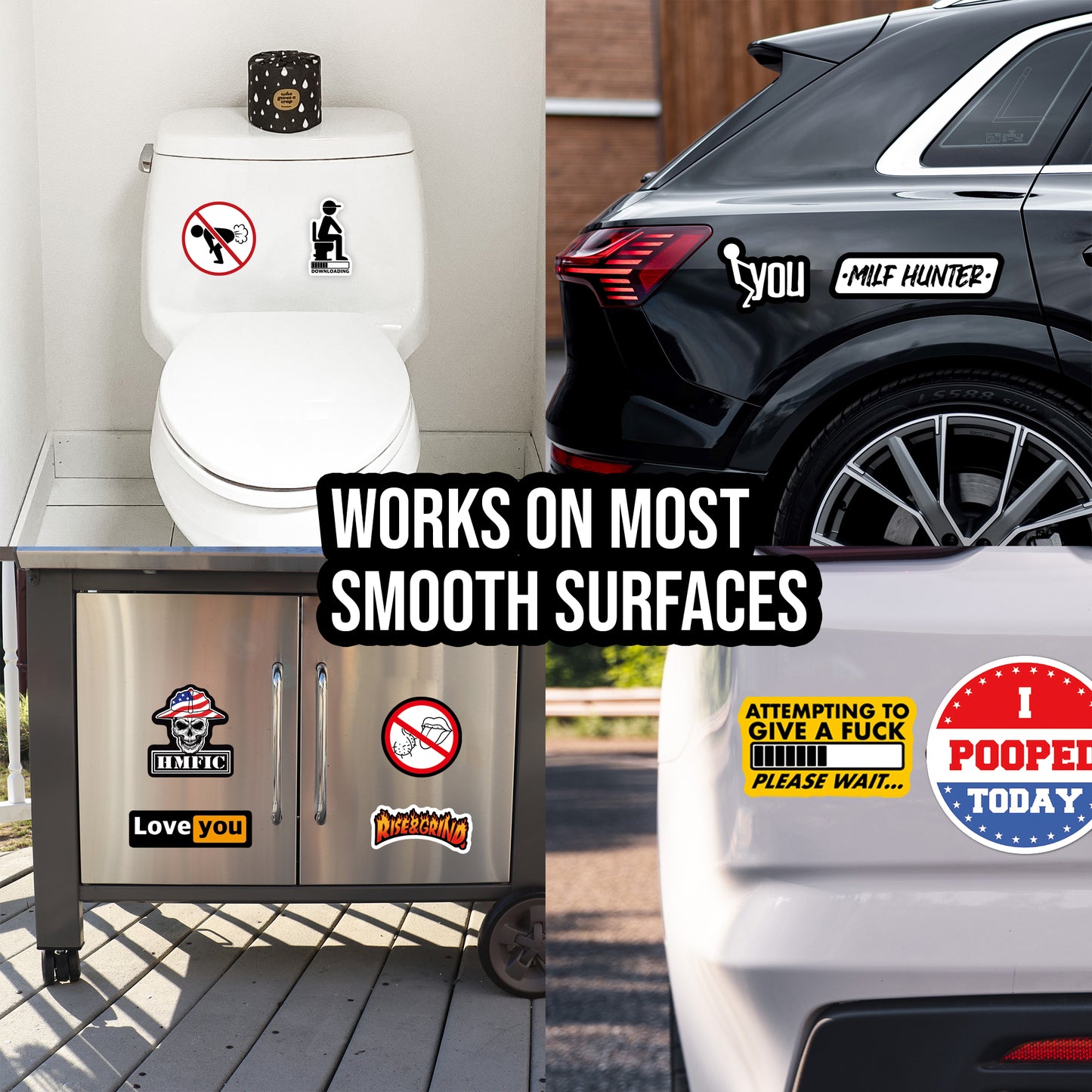 300 PCS Hard Hat Stickers Pack (DIRTY) - For Helmet, Toolboxes... Waterproof Vinyl
