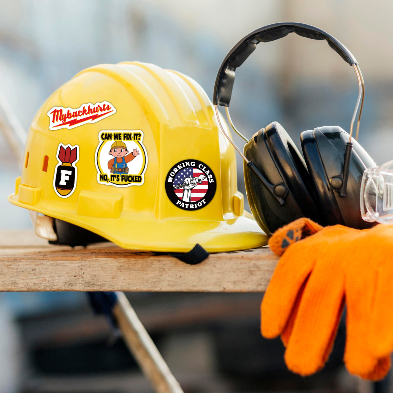 3 Pack 'Quality Starts With Me' Hard Hat Stickers – Safety Helmet Decals – Vinyl Labels